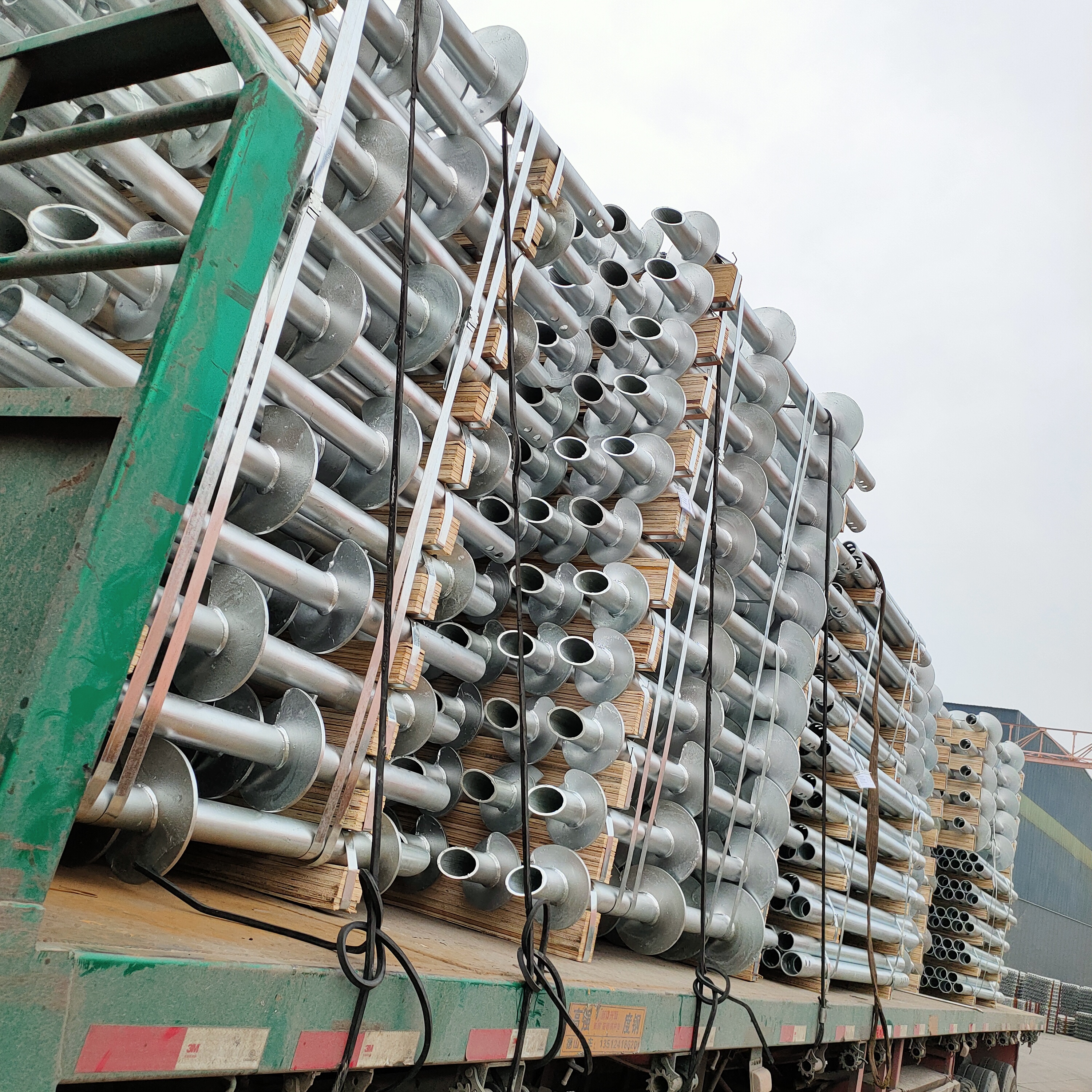 a load of structural screwpiles